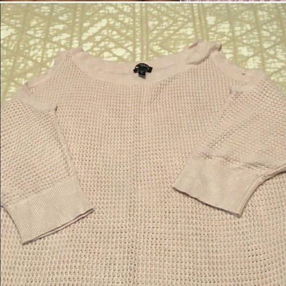 💗Light pink Express cold shoulder net top - Picture 2 of 3